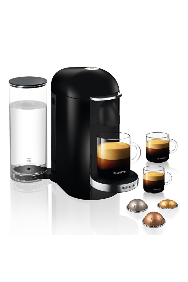 ماكينة قهوة بالكبسولات Vertuo Plus Deluxe GCB2، تحضر 5 أحجام، 1.8 لتر، باللون الأسود