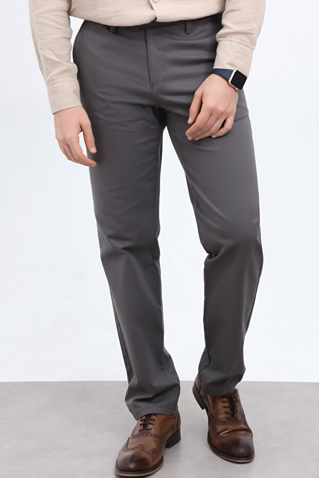 Gri Erkek Gabardin Dokulu Kumaş Pantolon TMNAW26PL00026 - 6