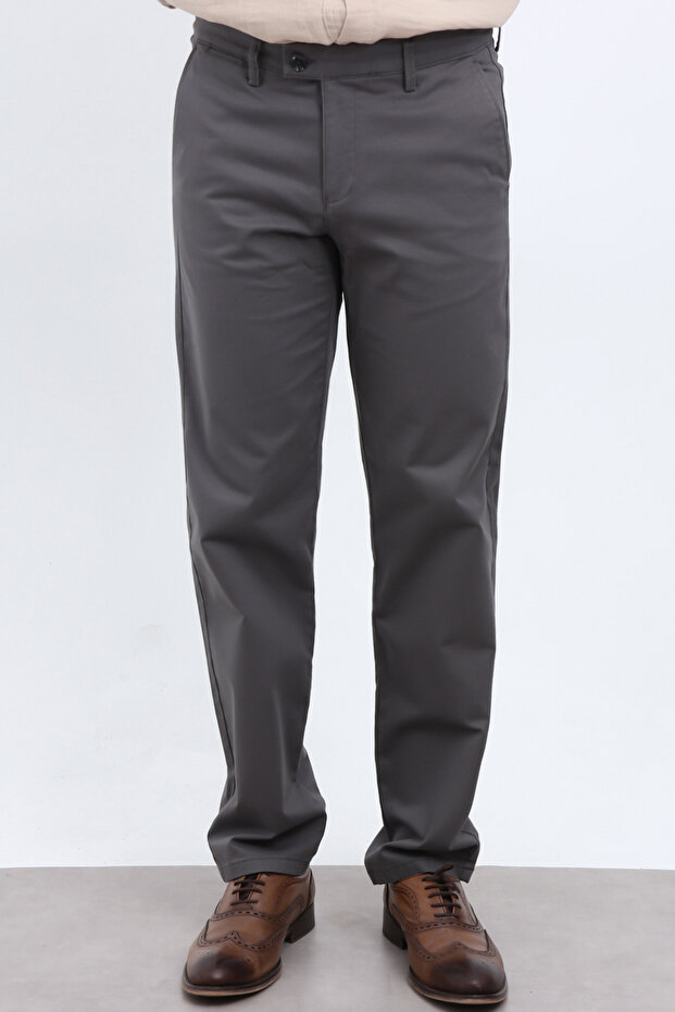 Gri Erkek Gabardin Dokulu Kumaş Pantolon TMNAW26PL00026 - 5