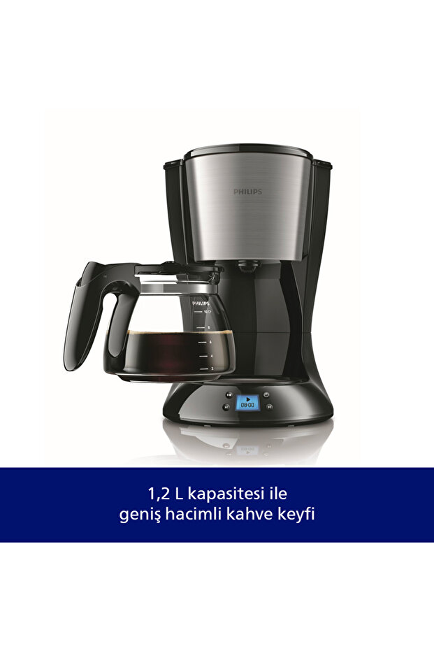Filtre Kahve Makinesi, 1,2 Lt, Otomatik Kapanma, Cam Demlik, Kolay Doldurma, Zamanlayıcı, HD7459/20 - 3