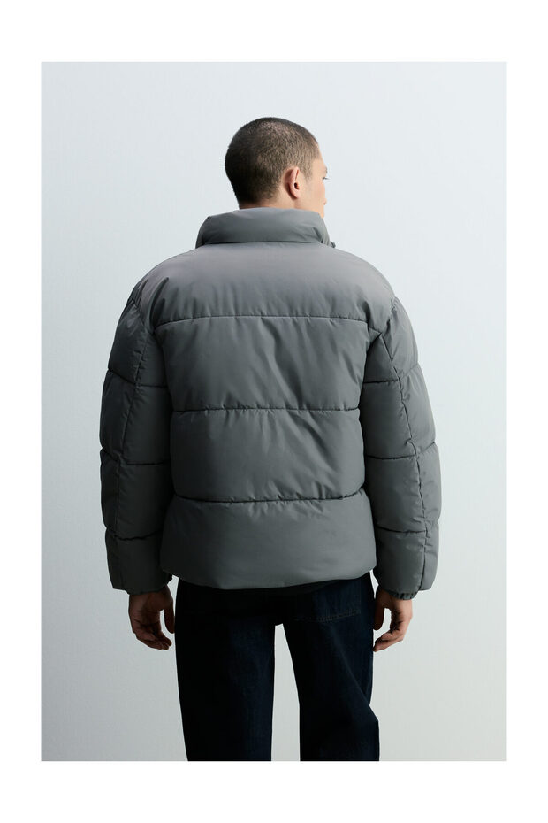 Férfi BASIC bélelt kabát állógallérral - 4