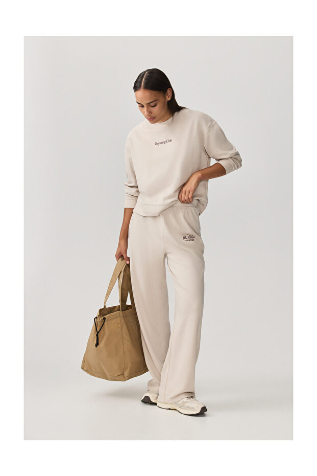 Damska spodnie dresowe z nadrukiem - 1