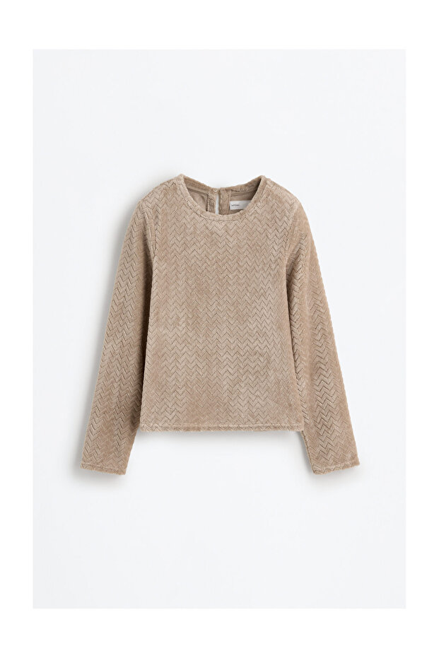 Női puha, halszálka mintás, bolyhos pizsama szett - 7