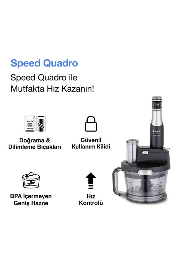 Speed Quadro Blender Seti Black & Silver - 2