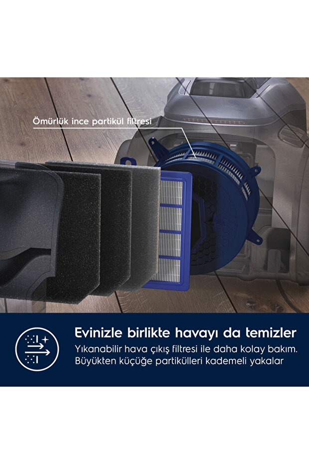 PC91-8STM Pure C9 10 Yıl Motor Garantili 72dB(A) Sessiz LED Başlıklı Toz Torbasız Elektrikli Süpürge - 8