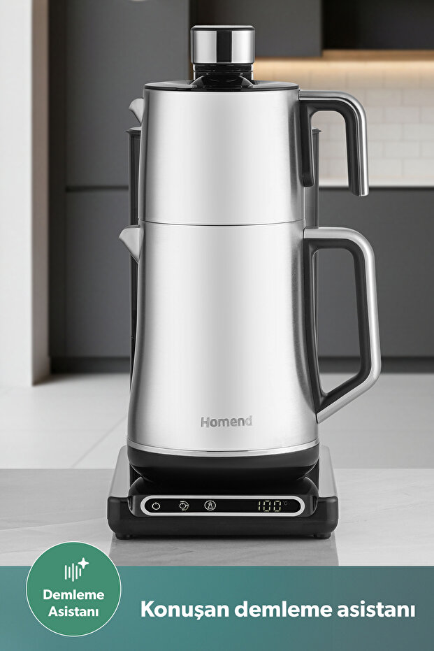 ماكينة صنع الشاي الأوتوماتيكية الناطقة تيابوت 1785H كروم - 11