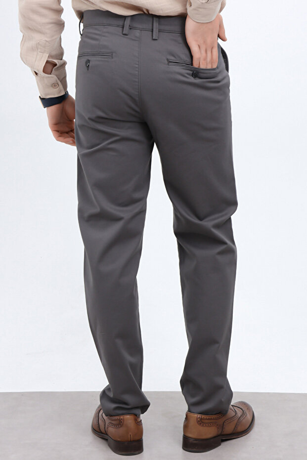 Gri Erkek Gabardin Dokulu Kumaş Pantolon TMNAW26PL00026 - 9