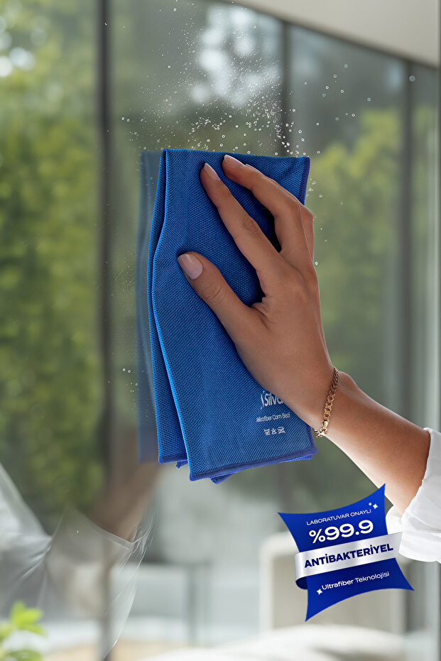 Ultrafiber Premium Cam Bezi – Mavi (42x42 cm) - 1