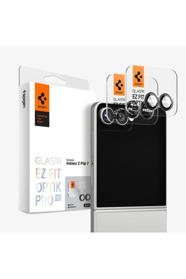 Galaxy Z Flip 7 Kamera Lens Camı Koruyucu Kolay K. GLAS.tR EZ Fit Optik Pro 2 Adet Black - AGL09587 - 3