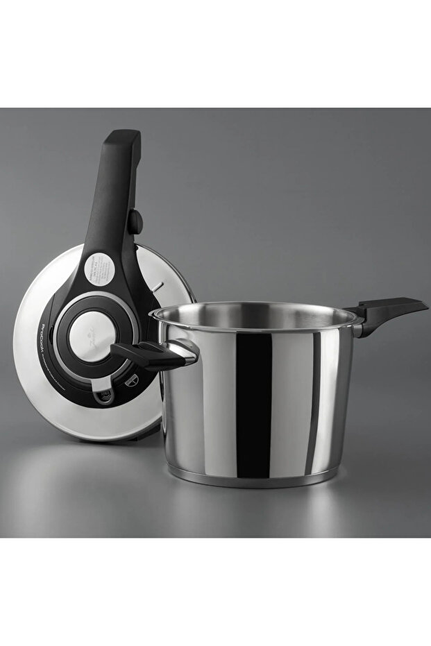 Procook 6 Litre Siyah Açık Gri Paslanmaz Çelik Düdüklü Tencere - 2