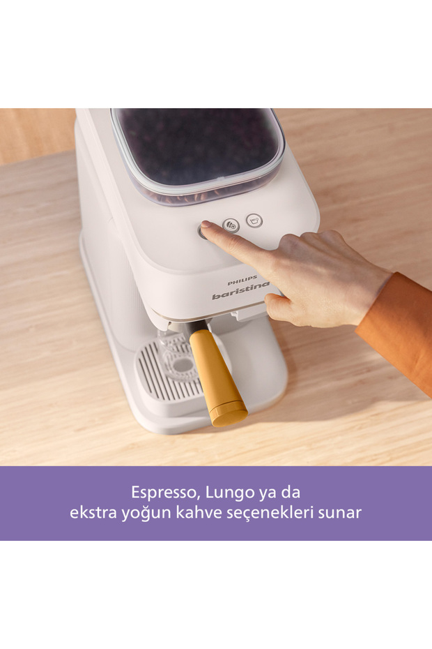 Baristina Serisi Espresso Makinesi, 16 Bar Basınç, Kompakt, Beyaz, BAR300/03 - 5