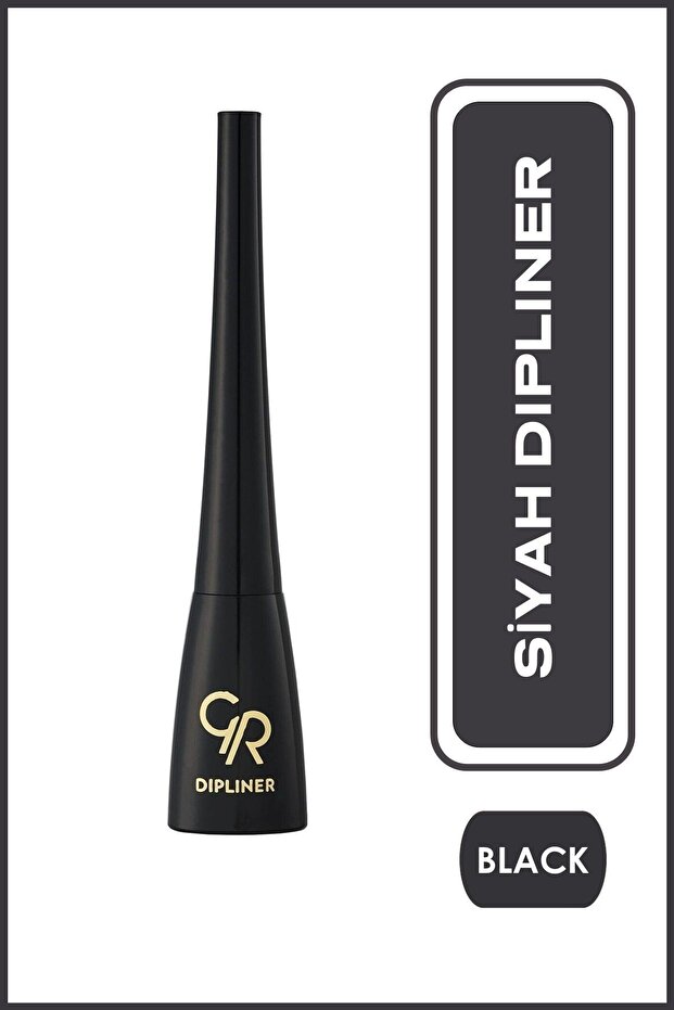 Golden Rose Dipliner - Black - Kolay Uygulanan Derin Siyah Likit Dipliner Eyeliner