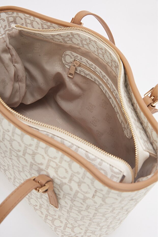 Beige Women's Shoulder Bag 05PO24Y1754