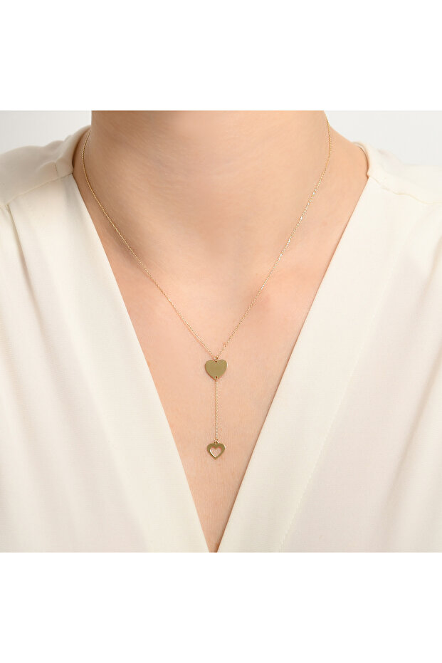 Altın Kalp Kolye - 5