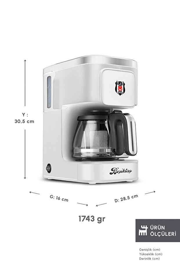 Just Coffee Aroma 2 in 1 Lisanslı Filtre Kahve ve Çay Demleme Makinesi Beşiktaş - 2