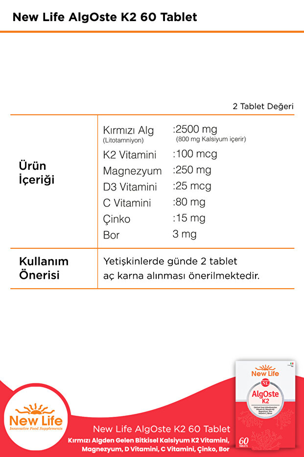 Algoste K2 60 Tablet - 3