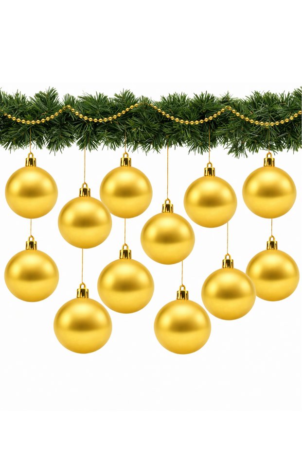 Christmas pine tree 12-piece cute ball set 3cm christmas ornament