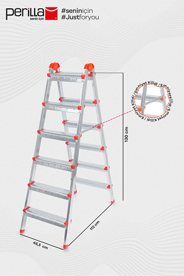 6+6 Çift Çıkışlı Merdiven - 6