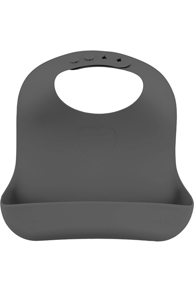 Silicone Bib Platinum Gray - 3