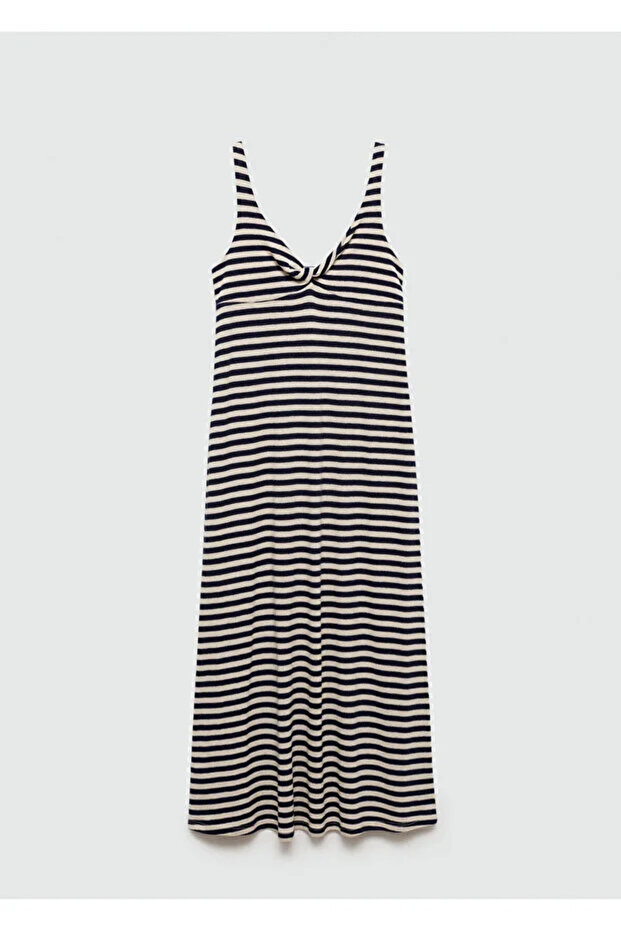 Leinenkleid mit Knotendetail - 3