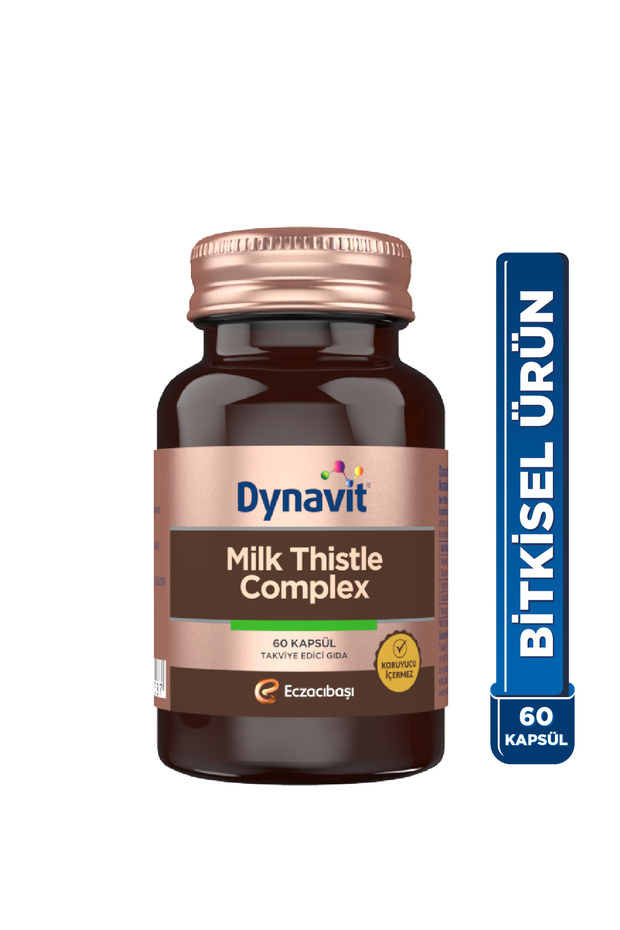 Milk Thistle Complex 60 Kapsül -Karaciğer-Deve Dikeni Tohum,Silimarin,Enginar,Karahindiba, Maydanoz - 1