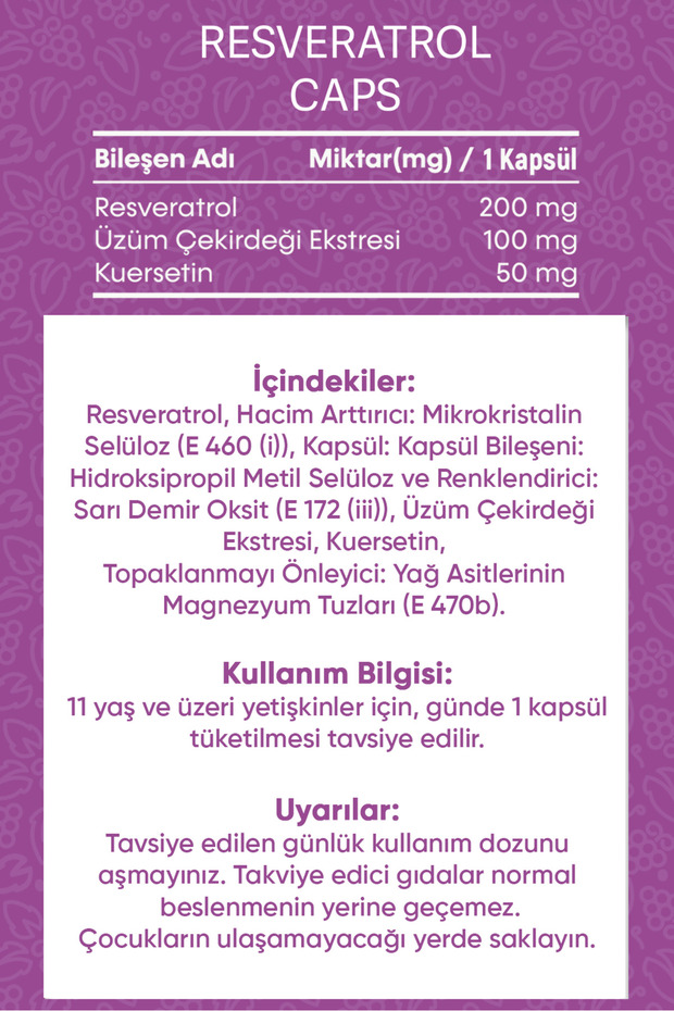 Resveratrol Caps 20 Kapsül - 6