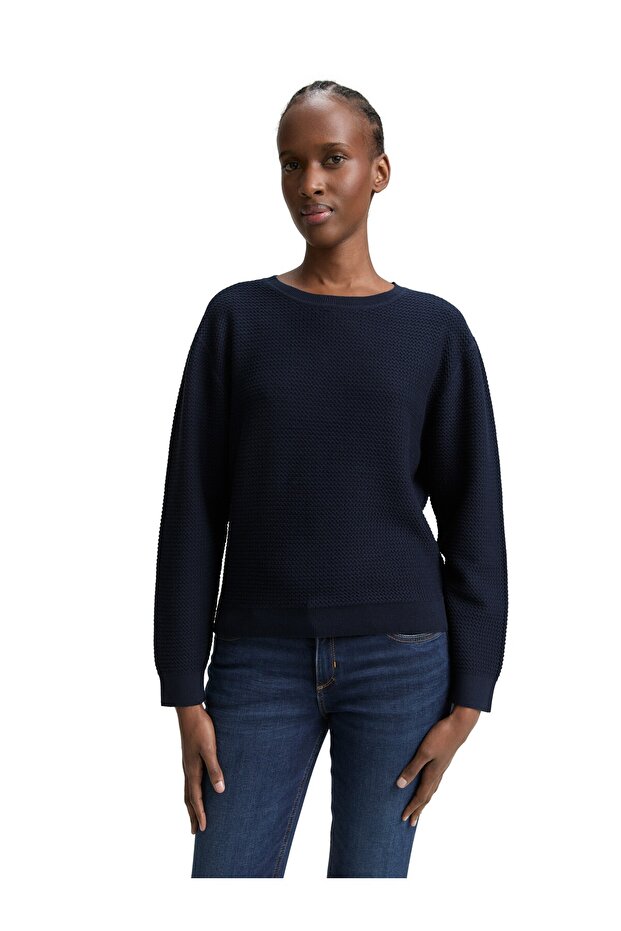 Strukturstrickpullover Basic - 3