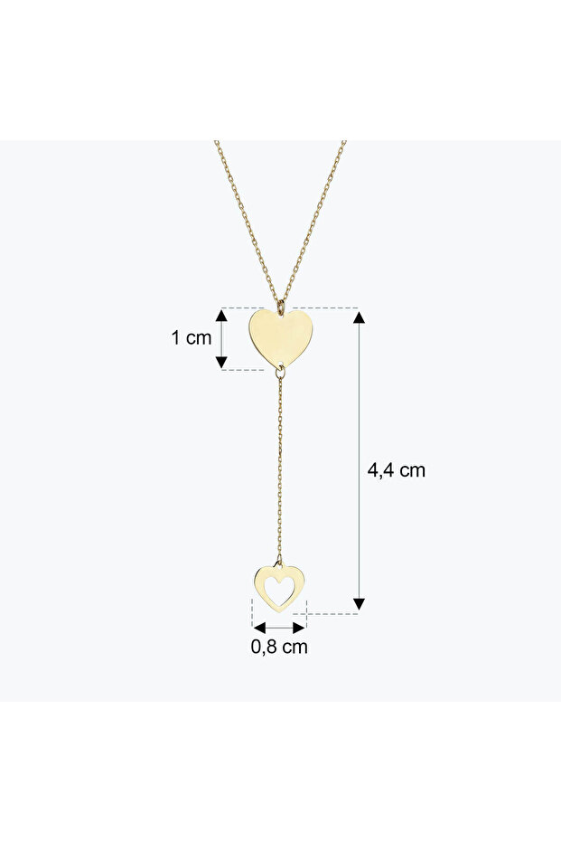 Altın Kalp Kolye - 6