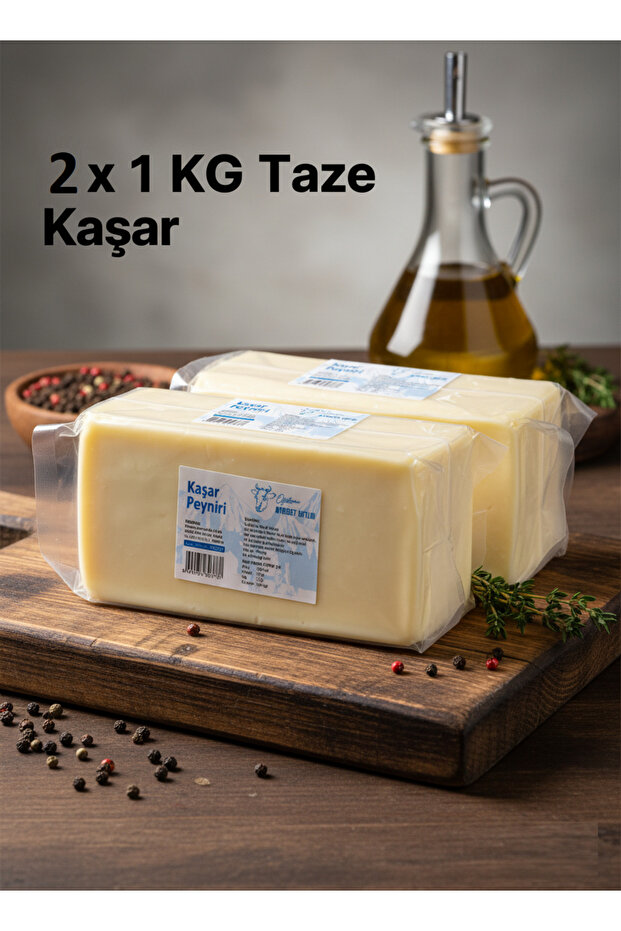 NiyaziBey Çiftliği Taze Kaşar Peynir 2 Kg. Çiftlikten Kendi Sütümüzden Gerçek Katkısız