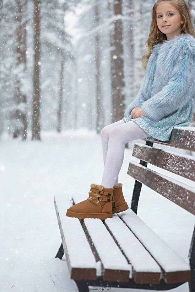 Taba Süet Çocuk Bot & Bootie 21051 - 3