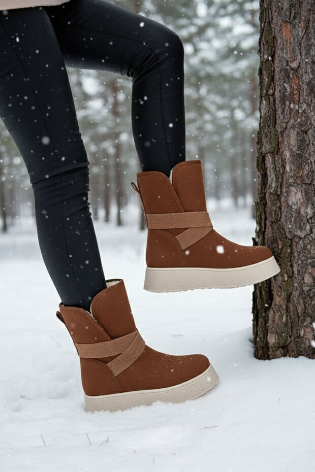 Taba Süet Kadın Bot & Bootie 18480 - 3