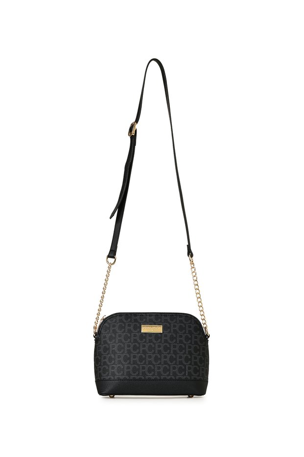 Black Large Alphabet Women's Crossbody Bag 05Po22Y1529