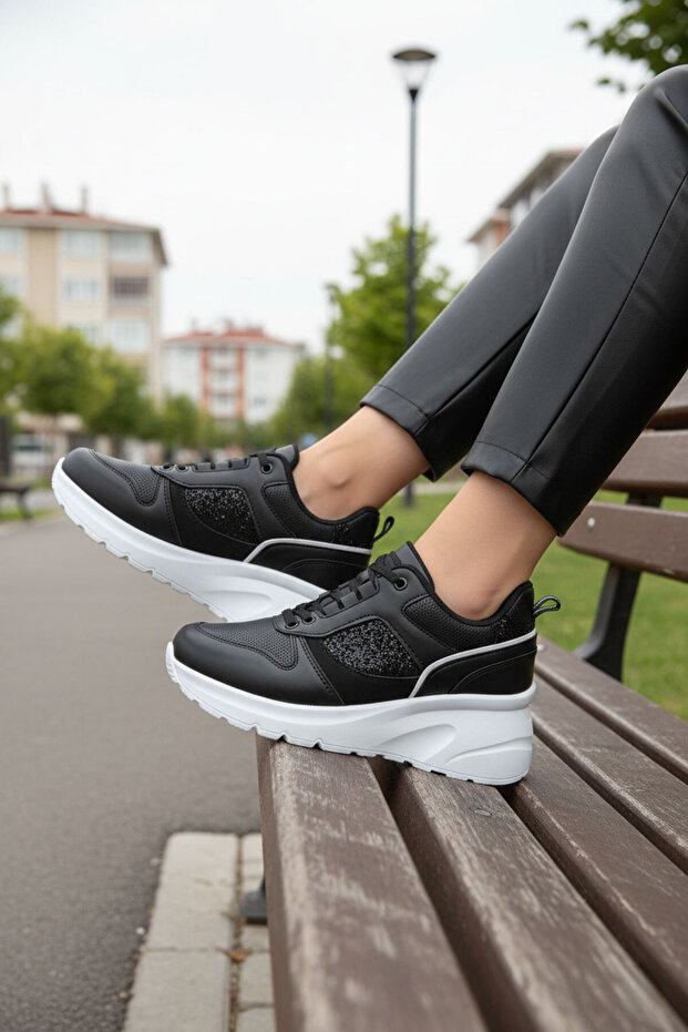Siyah Kadın Sneaker 19730 - 1