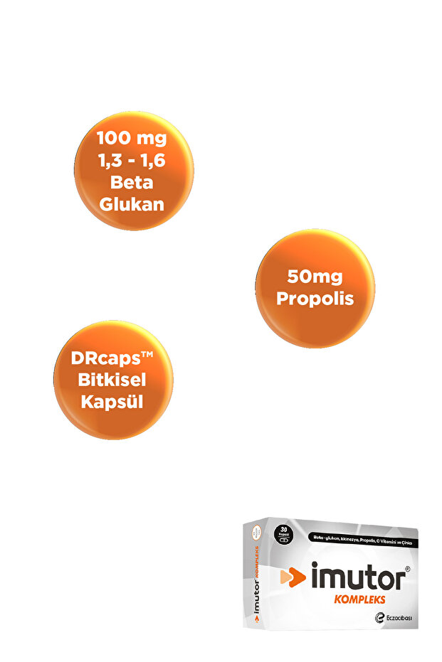 Kompleks 30 Kapsülx2 – Bağışıklık – Beta Glukan, Ekinezya, Propolis, C Vitamini, Çinko - 2
