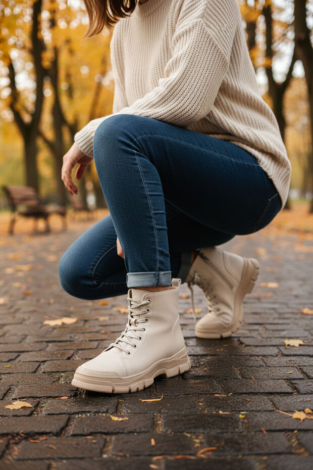 Bej Kadın Bot & Bootie 21139 - 4