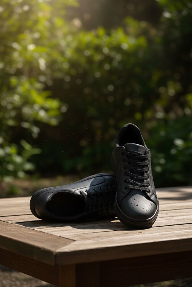 Czarno-czarne tenisówki damskie 14395 - 2