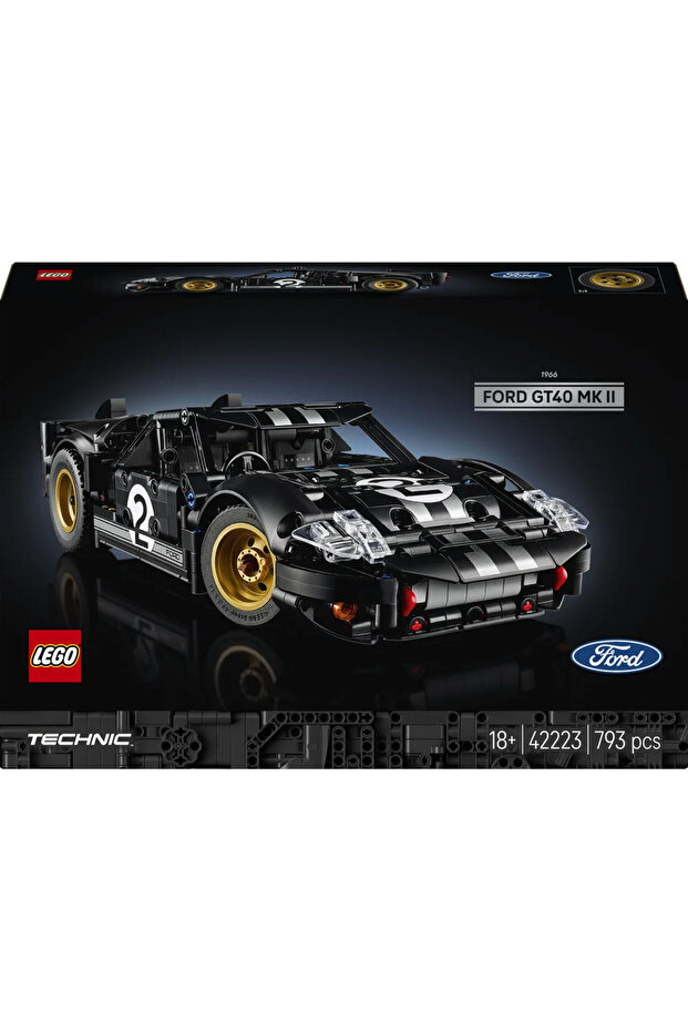 ® Technic™ 1966 Ford GT40 MKII Yarış Arabası 42223 – Yetişkinler için Model Yapım Seti (793 Parça) - 10