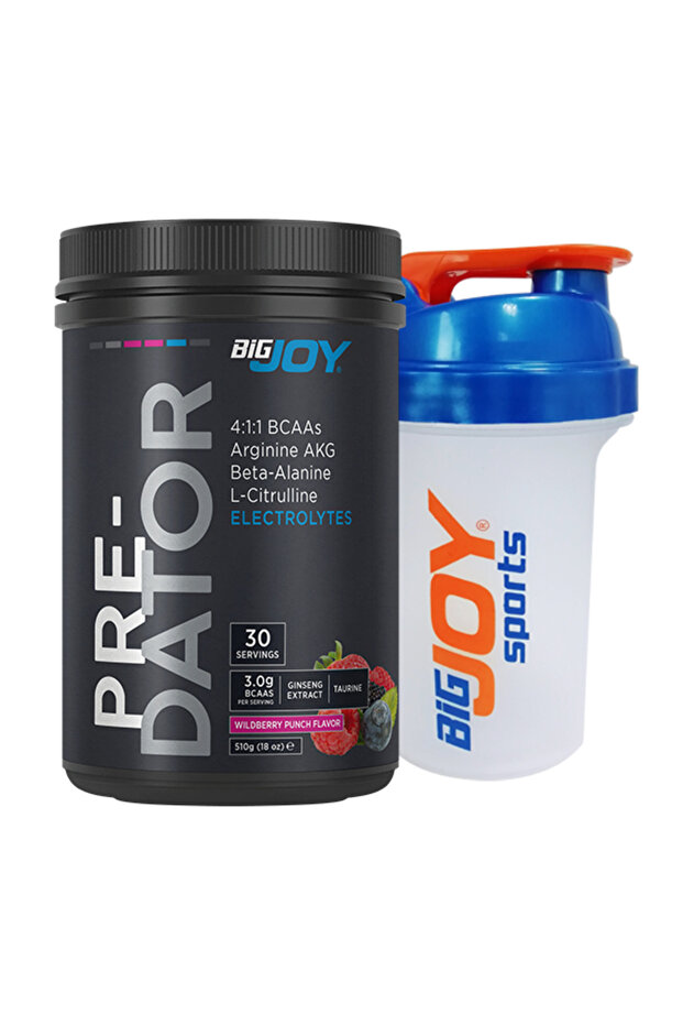 Bigjoy Preworkout Predator ORMAN MEYVELERİ Aromalı 510 gr 30 Servis Pre-Workout Advanced Blend