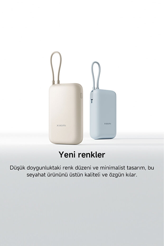 Power Bank Entegre Kablo 10000mAh 22.5W BHR9073GL - Buz Mavisi - 11