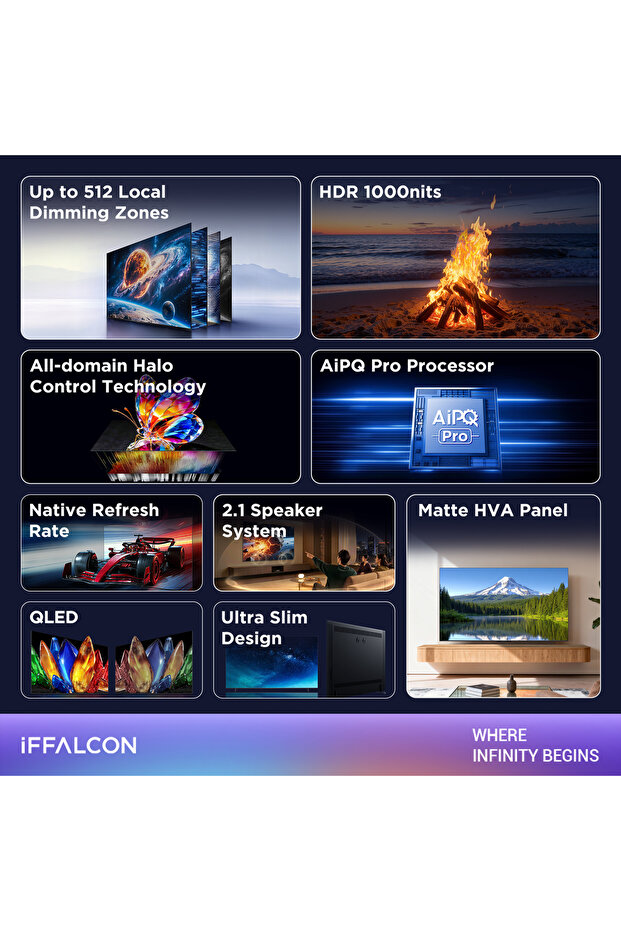 55U95A 55 İnç Akıllı TV QD-Mini LED Google TV, 144Hz Yenileme Hızı (2026 Model) - 4