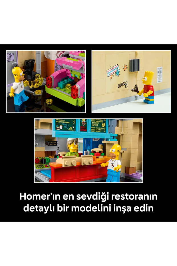 ® Icons The Simpsons™: Krusty Burger – 10352 Yetişkinler için Model Yapım Seti (1635 Parça) - 8