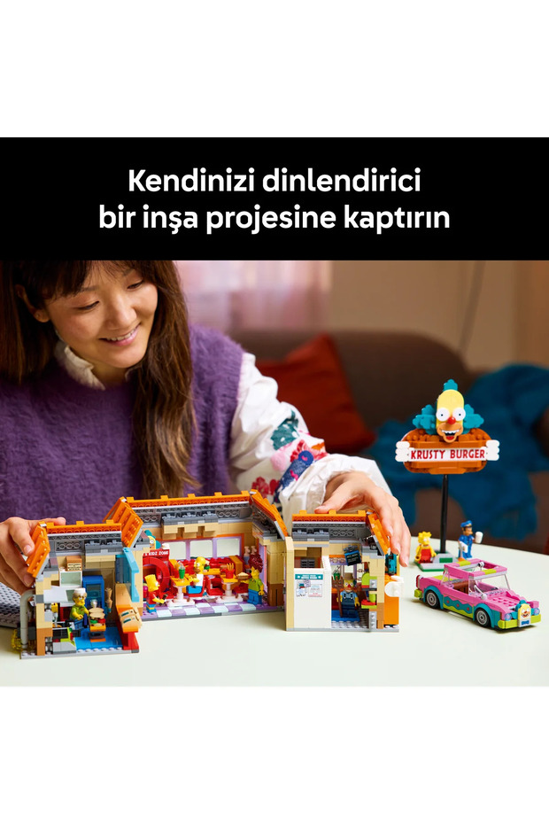 ® Icons The Simpsons™: Krusty Burger – 10352 Yetişkinler için Model Yapım Seti (1635 Parça) - 6