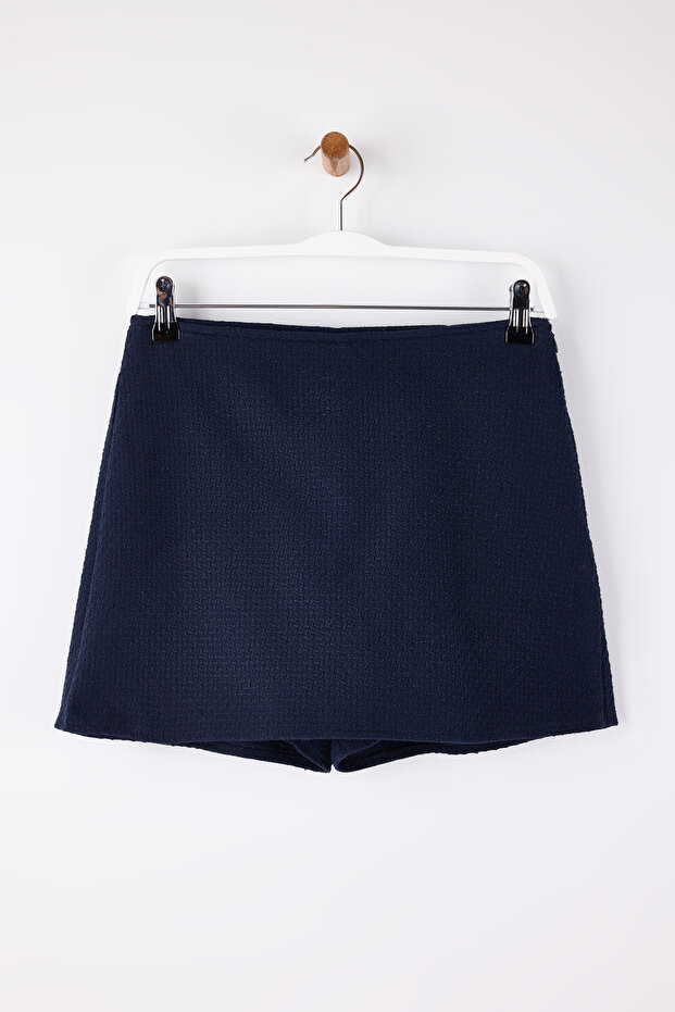 Lacivert Mini Tüvit Şort Etek Şort & Bermuda TWOSS26SR00006 - 5