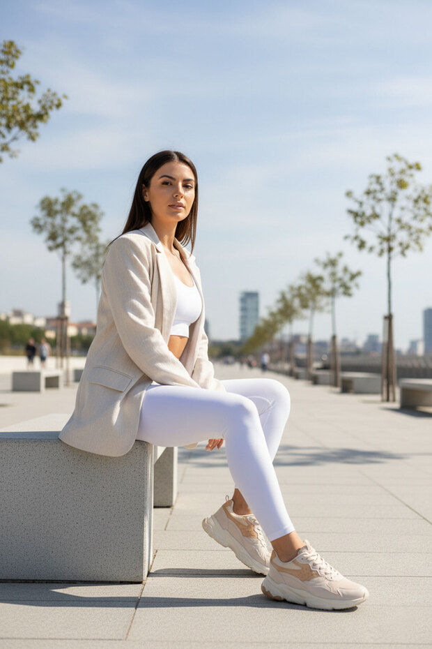 Bej-Taba Kadın Sneaker 20592 - 4