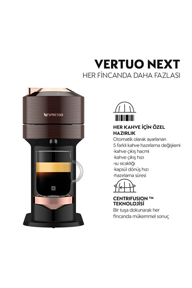 Vertuo Next Premium Coffee Machine, Brown - 2