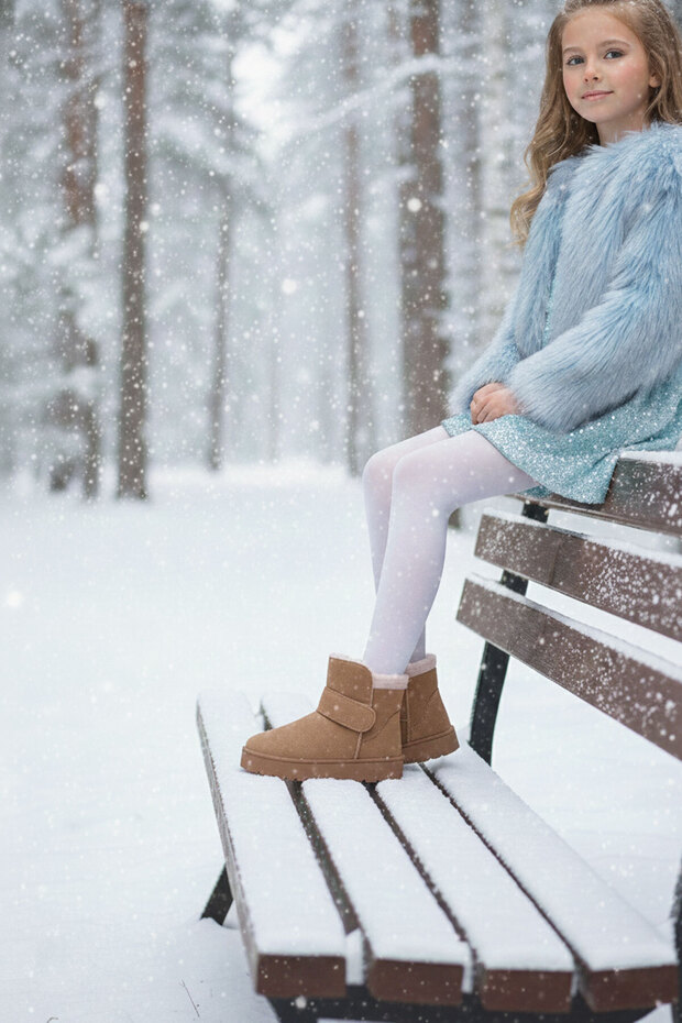 Taba Süet Çocuk Bot & Bootie 21155 - 3