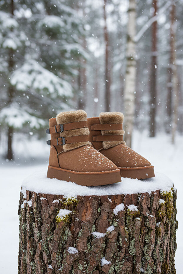 Taba Süet Çocuk Bot & Bootie 21051 - 1