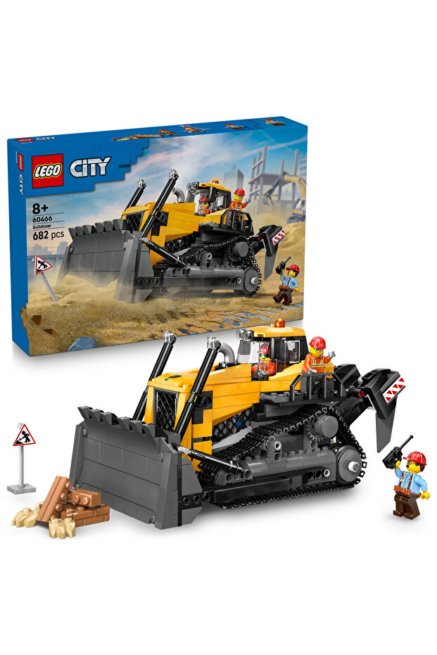 ® City Sarı Buldozer 60466 - 8+ Çocuklar için Yaratıcı Oyuncak Yapım Seti (682P) - 1
