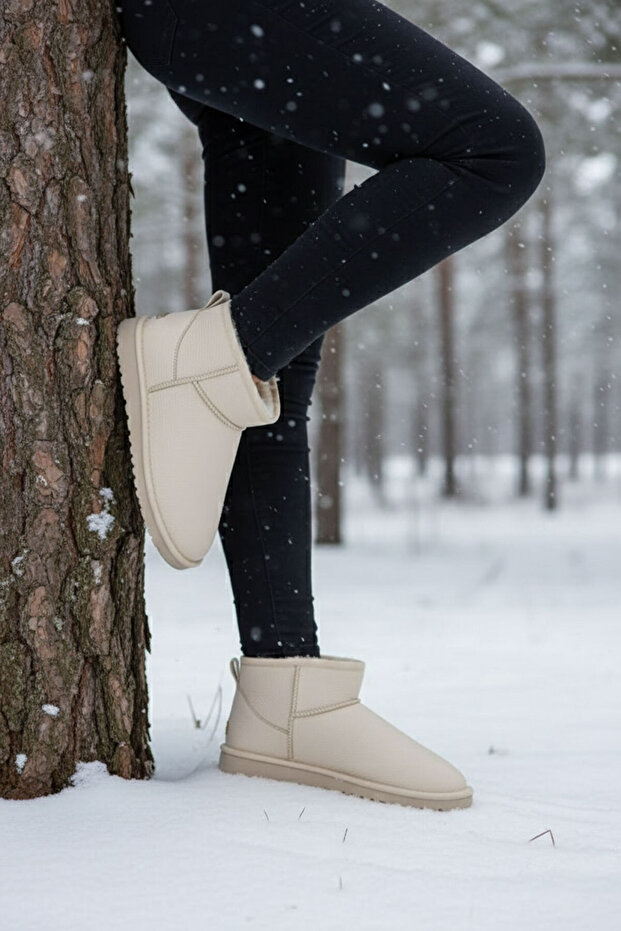 Bej Kadın Bot & Bootie 20024 - 1