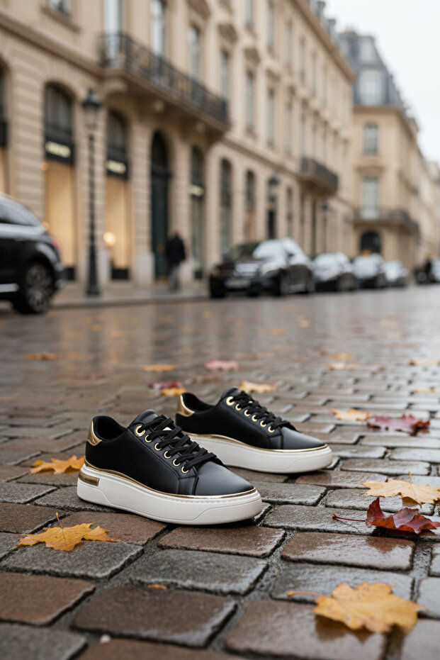 Schwarzer Damen-Sneaker 20810 - 2